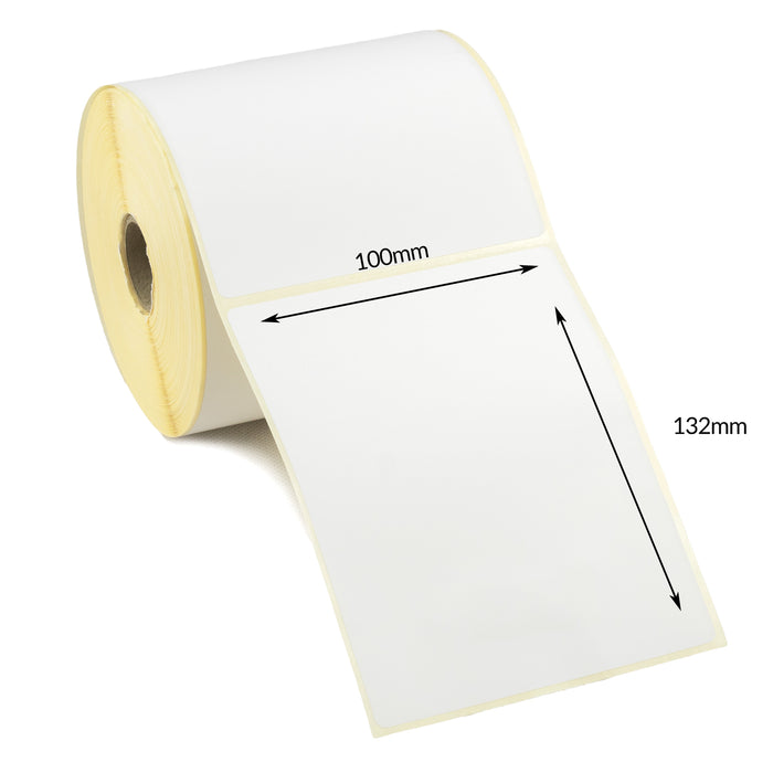 100 x 132mm Direct Thermal Top Coated Labels - Peelable Adhesive
