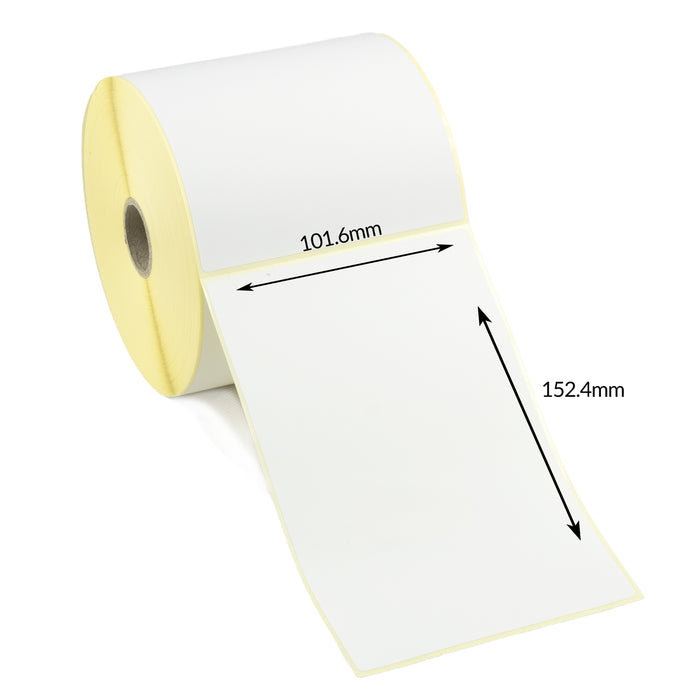 101.6 x 152.4mm Direct Thermal Labels - Permanent Adhesive