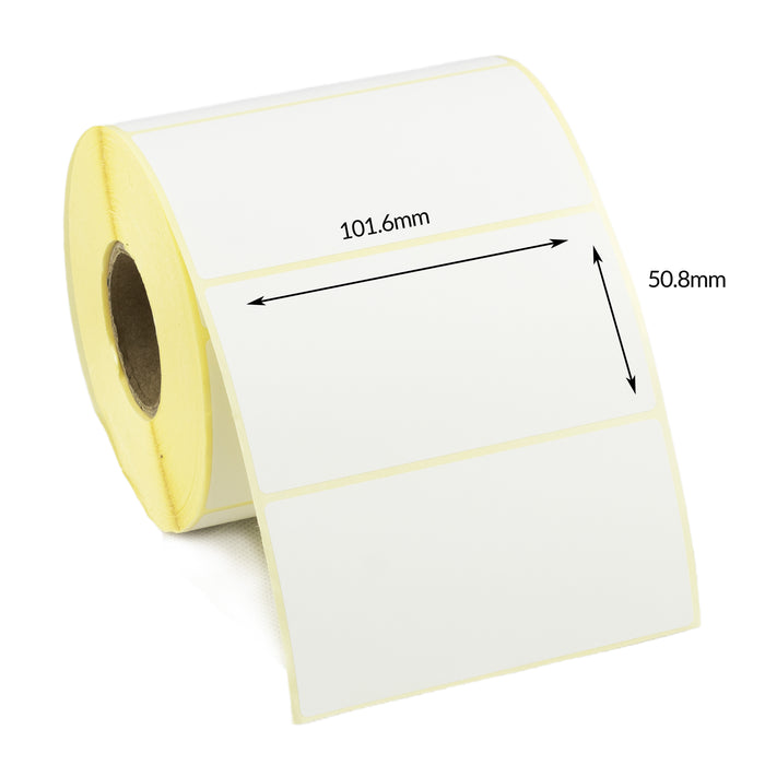 101.6 x 50.8mm Direct Thermal Labels - Freezer Grade Adhesive
