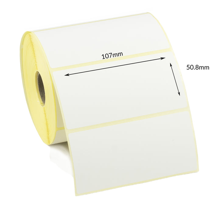 107 x 50.8mm Direct Thermal Labels - Permanent Adhesive