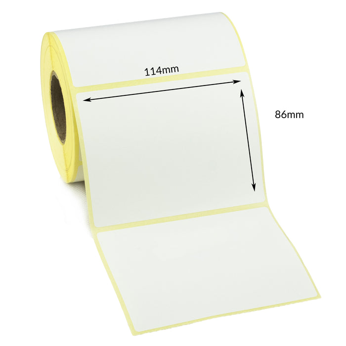 114 x 86mm Direct Thermal Top Coated Labels - Freezer Grade Adhesive