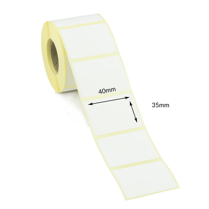 40 x 35mm Direct Thermal Labels - Freezer Grade Adhesive
