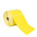 100mm x 150mm Pantone Yellow, Direct Thermal Labels with Permanent adhesive. 40 Rolls of 500 - 20,000 Labels.