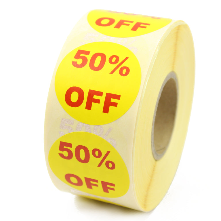 50% Off Promotional Labels - 40mm diameter