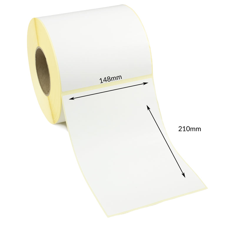 148 x 210mm Direct Thermal Labels - Economy. 4 Rolls of 500 - 2,000 Labels.