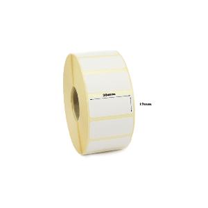 38 x 19mm Direct Thermal Labels - Economy. 4 Rolls of 6,000 - 24,000 Labels