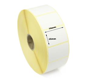 38 x 25mm Thermal Transfer Labels - Semi-Gloss. 6,000 Per Roll - 30,000 Labels.