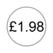 500 x 25mm Diameter, Printed Price Labels. Black Print / White Labels. Permanent adhesive.