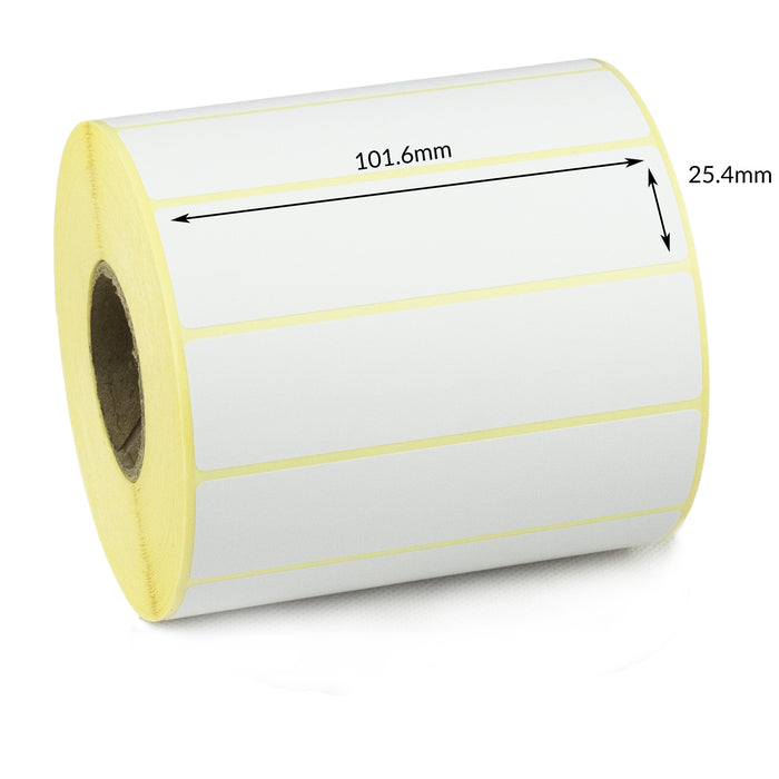 101.6 x 25.4mm Direct Thermal Labels - Peelable Adhesive