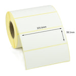 101.6 x 38.1mm Direct Thermal Labels - Freezer Grade Adhesive