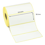 101.6 x 38.1mm Direct Thermal Labels - Permanent Adhesive
