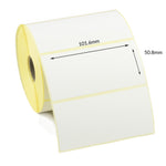 101.6 x 50.8mm Direct Thermal Labels - Permanent Adhesive