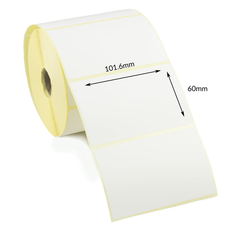 101.6 x 60mm Direct Thermal Labels - Permanent Adhesive