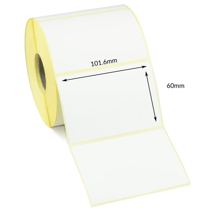 101.6 x 60mm Direct Thermal Labels - Permanent Adhesive