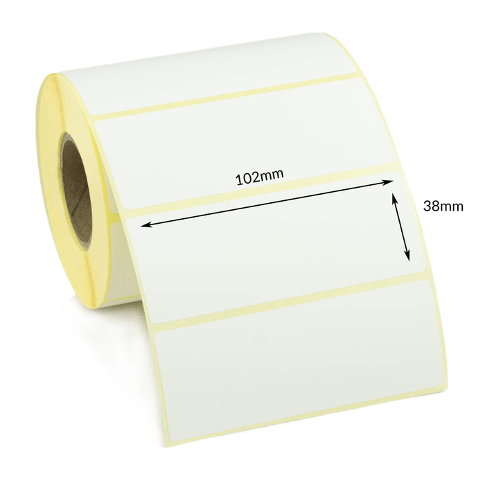 102 x 38mm Direct Thermal Labels - Permanent Adhesive