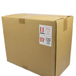 105mm x 75mm, 3 Icon, This Way up, Fragile, Handle with Care Printed Shipping Labels. 500 Per Roll.