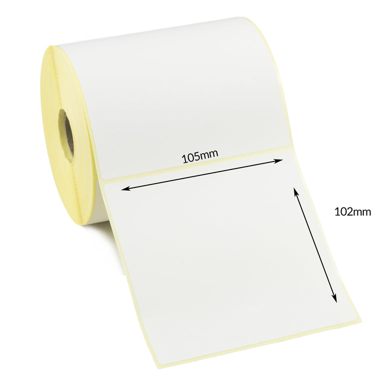 105 x 102mm Direct Thermal Labels - Permanent Adhesive