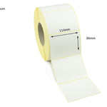 114 x 86mm Direct Thermal Labels - Freezer Grade Adhesive