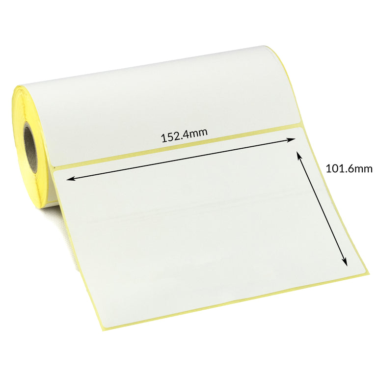 152.4 x 101.6mm Direct Thermal Labels - Permanent Adhesive