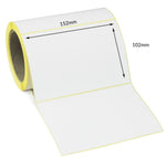 152 x 102mm Direct Thermal Labels - Permanent Adhesive