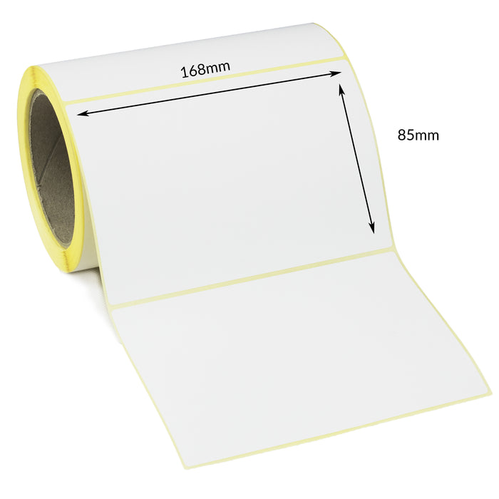 168 x 85mm Direct Thermal Labels - Freezer Grade Adhesive