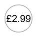 500 x 25mm Diameter, Printed Price Labels. Black Print / White Labels. Permanent adhesive.