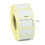 25 x 15mm Direct Thermal Labels - Freezer Grade Adhesive