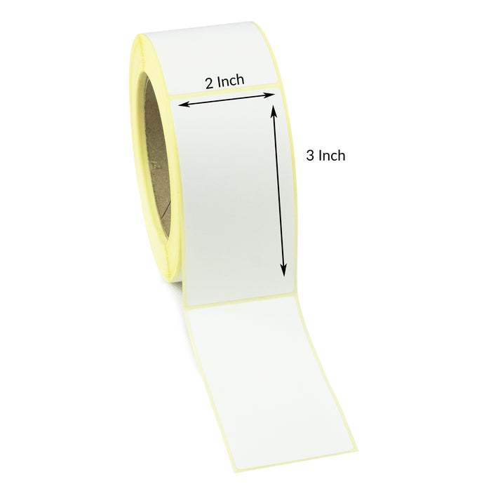 2x3 Inch Direct Thermal Labels - Peelable Adhesive