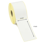 2x4 Inch Direct Thermal Labels - Freezer Grade Adhesive