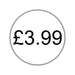 500 x 25mm Diameter, Printed Price Labels. Black Print / White Labels. Permanent adhesive.