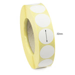 32mm Diameter Direct Thermal Labels - Peelable Adhesive