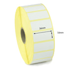 36 x 16mm Direct Thermal Labels - Peelable Adhesive