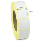 38 x 38mm Direct Thermal Labels - Permanent Adhesive