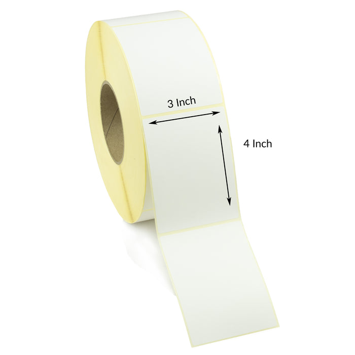 3x4 Inch Direct Thermal Labels - Permanent Adhesive