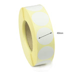 40mm Diameter Direct Thermal Labels - Peelable Adhesive