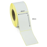 40 x 60mm Direct Thermal Labels - Permanent Adhesive