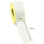 45 x 131mm Direct Thermal Labels - Peelable Adhesive