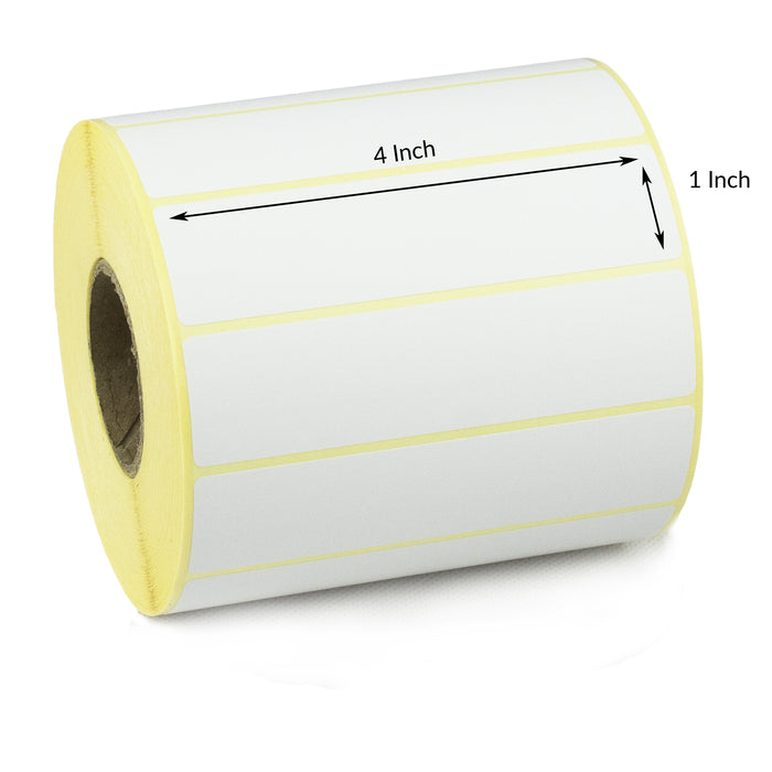 4x1 Inch Direct Thermal Labels - Permanent Adhesive