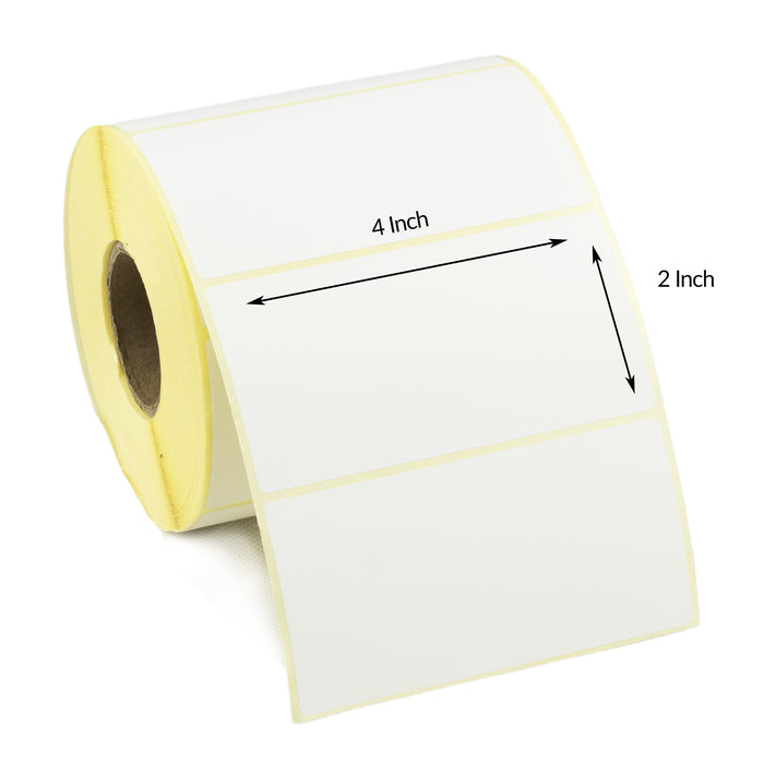 4x2 Inch Direct Thermal Labels - Peelable Adhesive