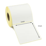 4x4 Inch Direct Thermal Labels - Freezer Grade Adhesive