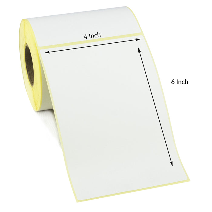4x6 Inch Direct Thermal Top Coated Labels - Permanent Adhesive