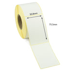 50.8 x 75.5mm Direct Thermal Labels - Permanent Adhesive