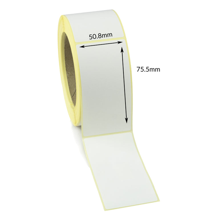 50.8 x 101.6mm Direct Thermal Labels - Permanent Adhesive