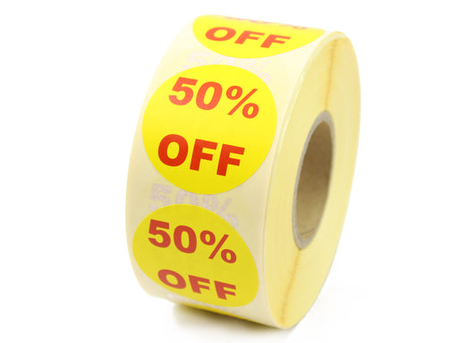 50% Off Promotional Labels - 40mm diameter