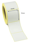 51 x 51mm Direct Thermal Labels - Freezer Grade Adhesive
