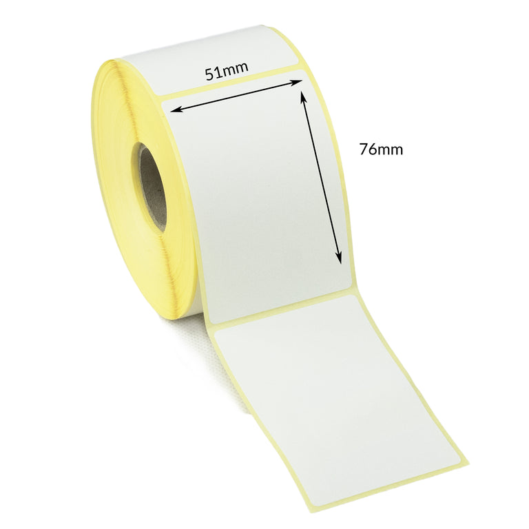 51 x 76mm Direct Thermal Labels - Permanent Adhesive