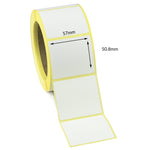 57 x 50.8mm Direct Thermal Labels - Freezer Grade Adhesive