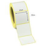 57 x 55mm Direct Thermal Labels - Permanent Adhesive