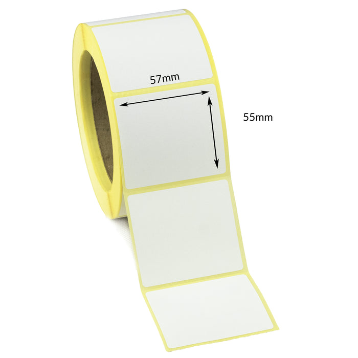 57 x 55mm Direct Thermal Labels - Peelable Adhesive