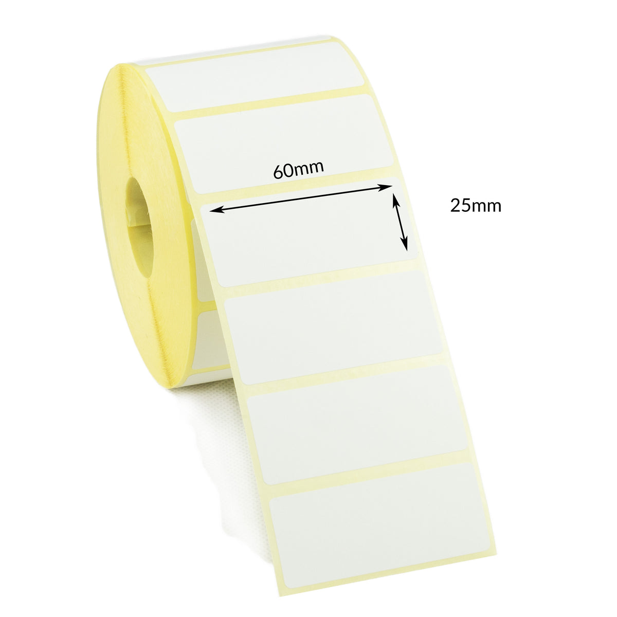 60 x 25mm Direct Thermal Top Coated Labels - Peelable Adhesive — CDM ...
